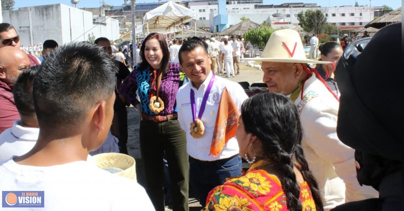 Inaugura Torres Piña, primer festival de la Cocina Tradicional Purépecha en penal de Uruapan