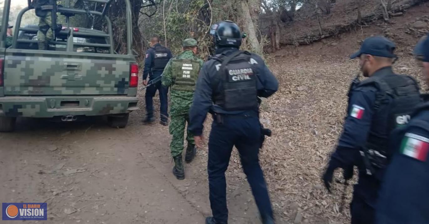 Guardia Civil, fuerzas federales y Policías locales mantienen despliegue operativo en Tuzantla