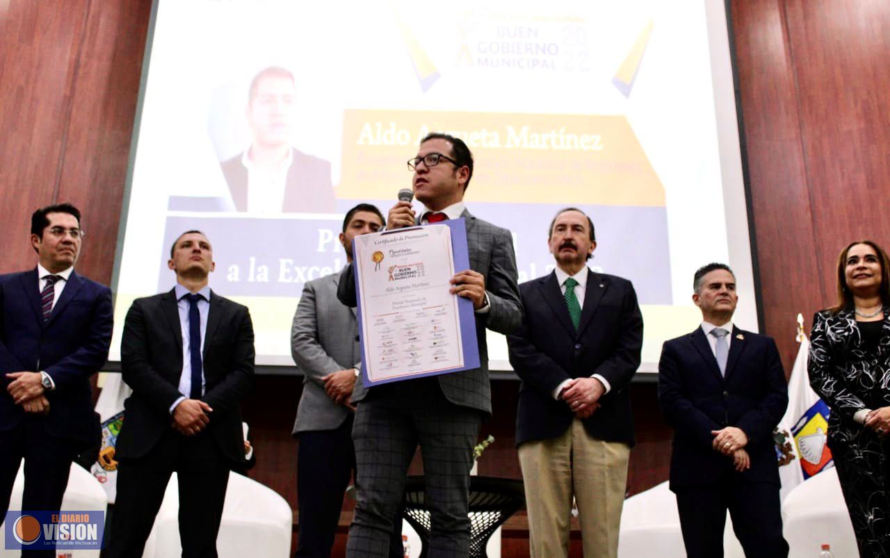 Aldo Argueta recibió el Premio Nacional a la Excelencia Municipal