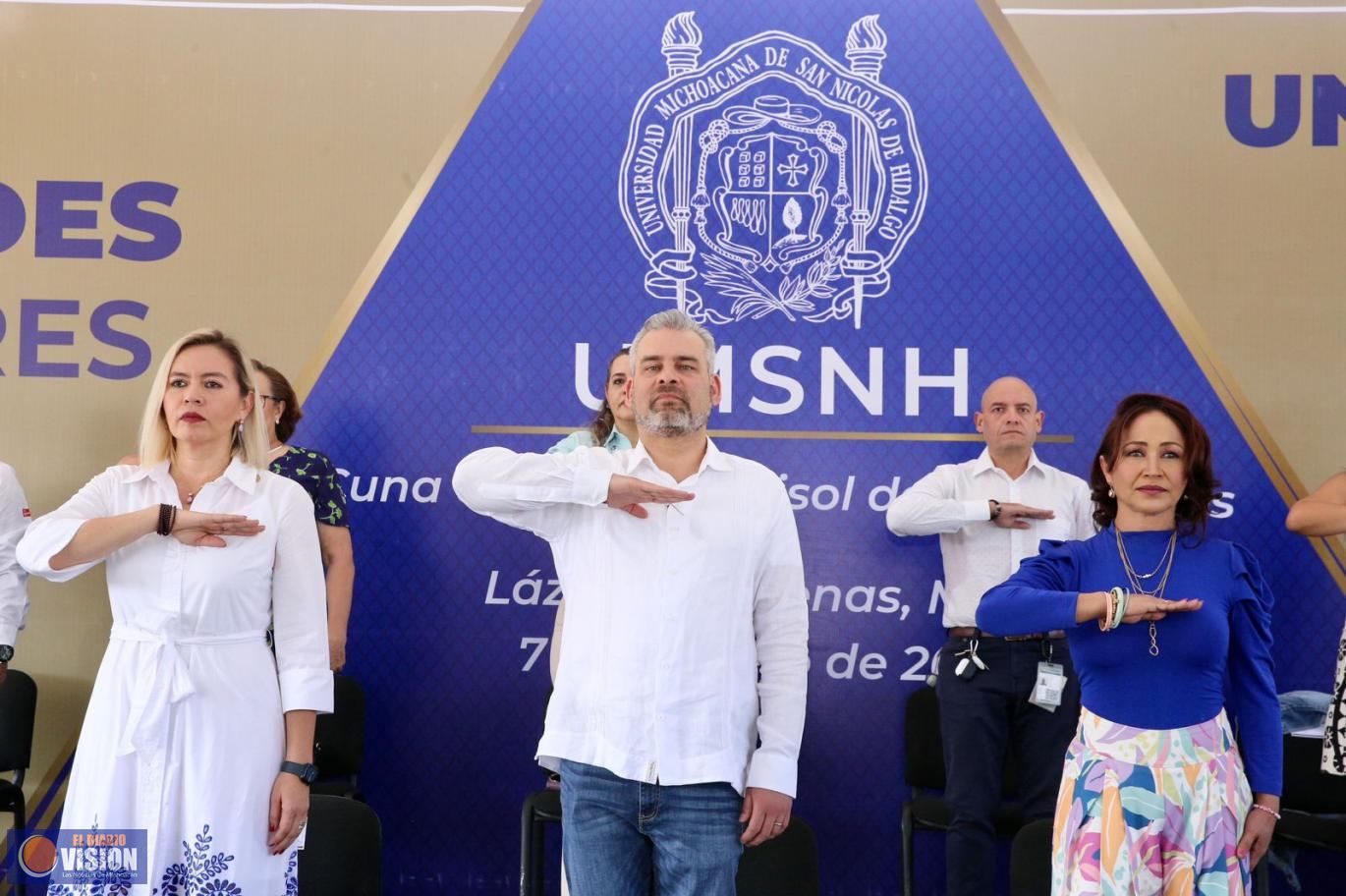 Reconoce Bedolla humanismo nicolaita en arranque de ciclo de la UMSNH