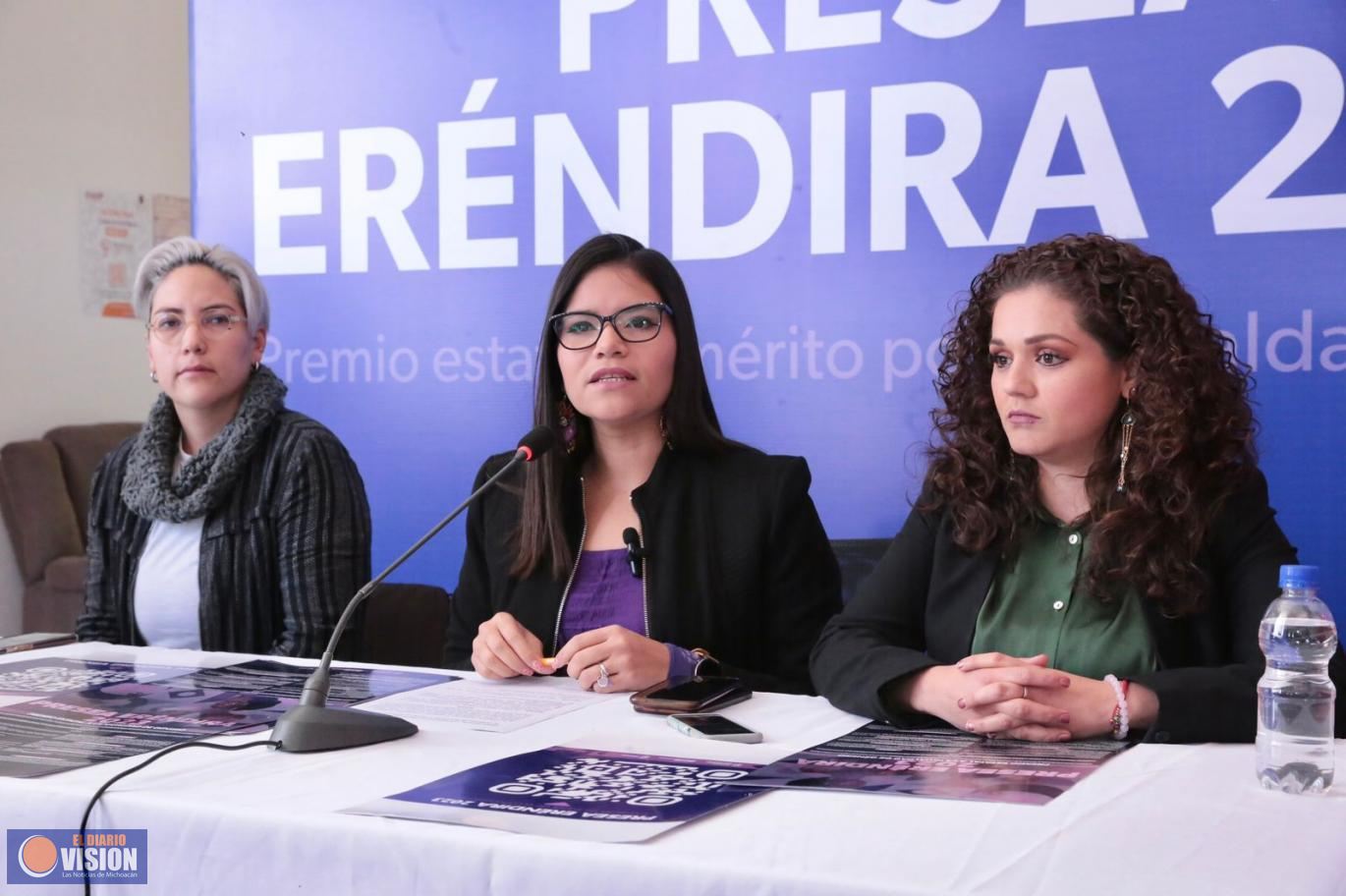 Seimujer lanza convocatoria para Presea Eréndira 2023