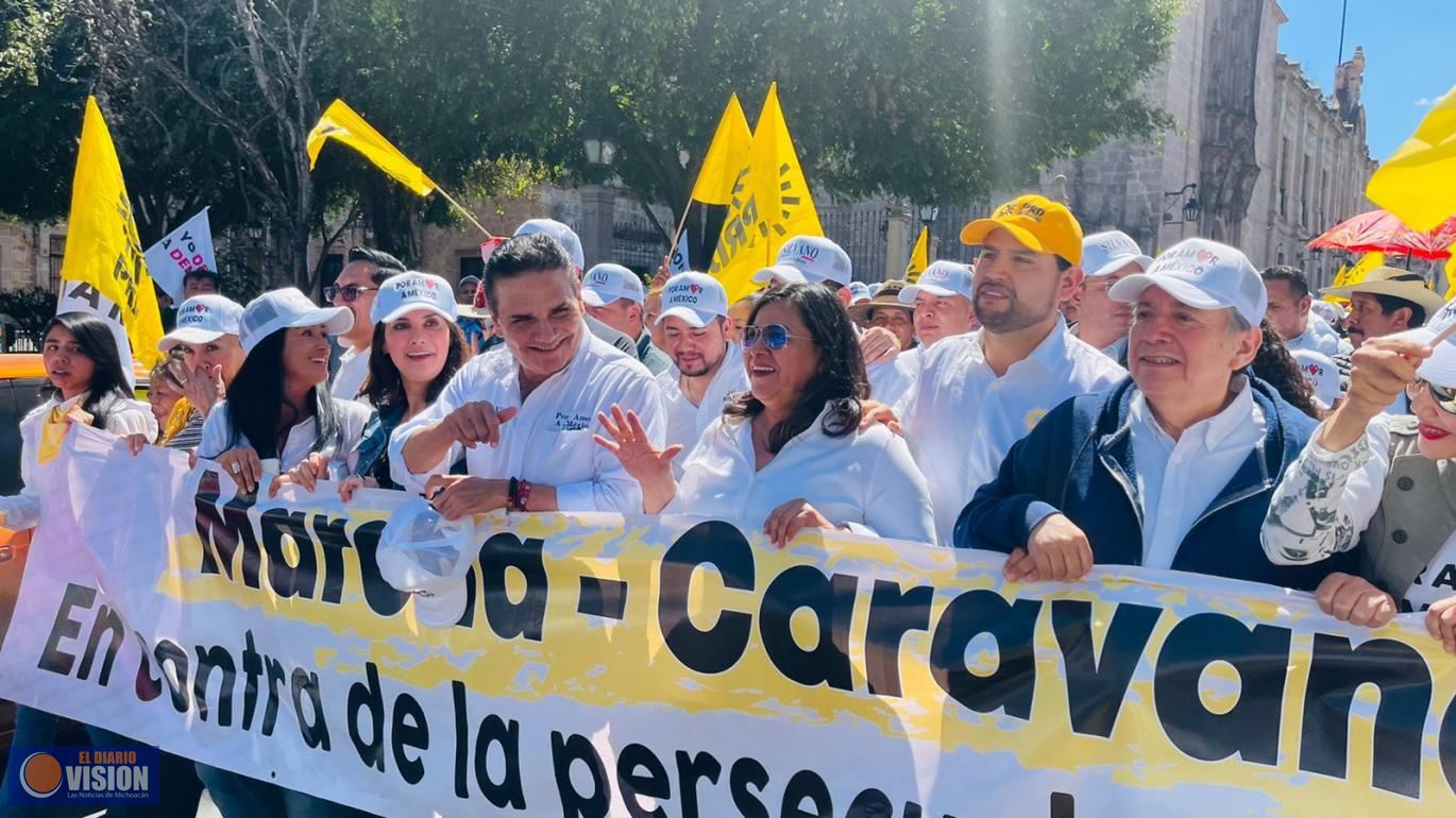 Desde Michoacán, PRD nuevamente hace historia; inicia caravana en Defensa de la Democracia 