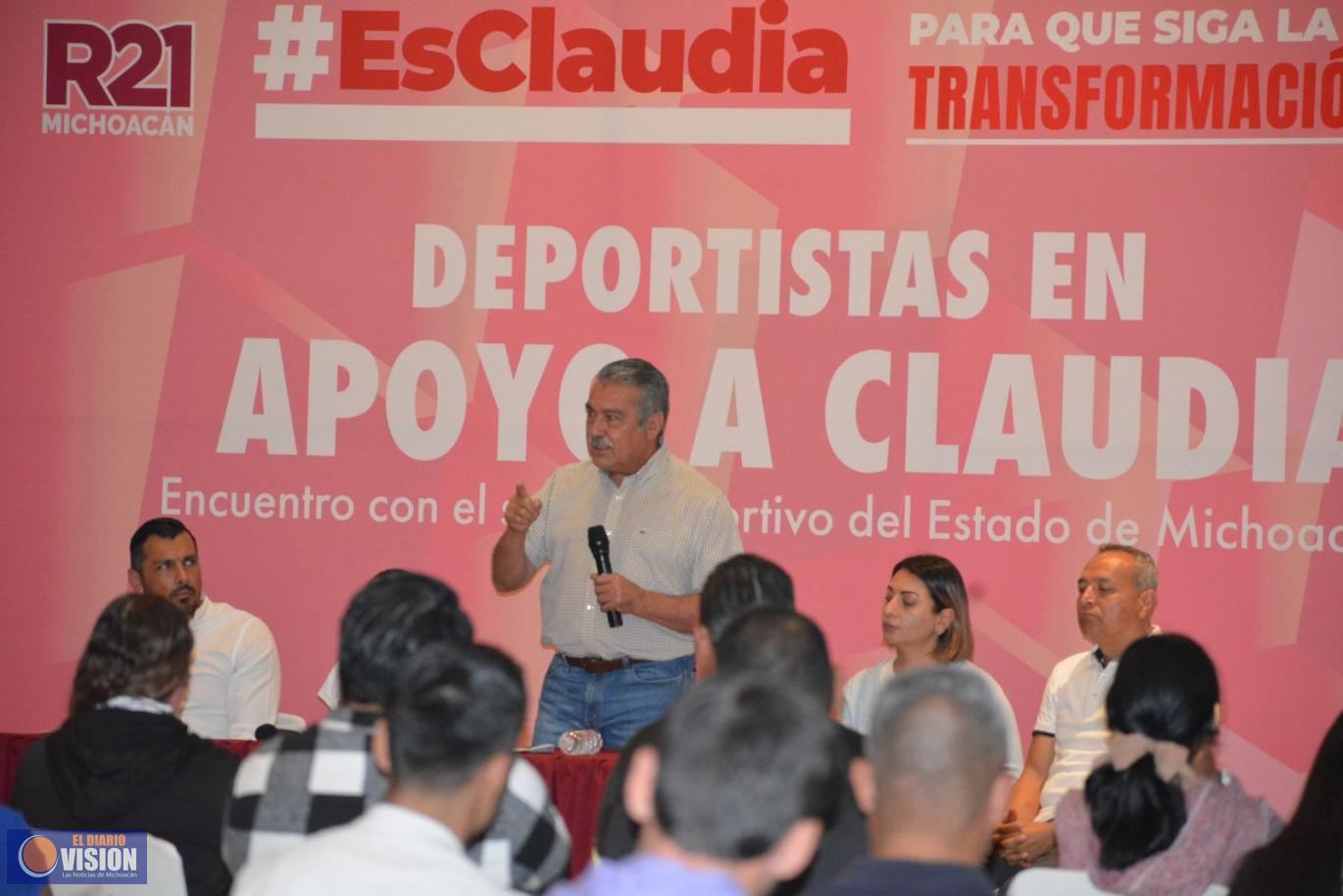 Deportistas michoacanos, se suman al proyecto #EsClaudia