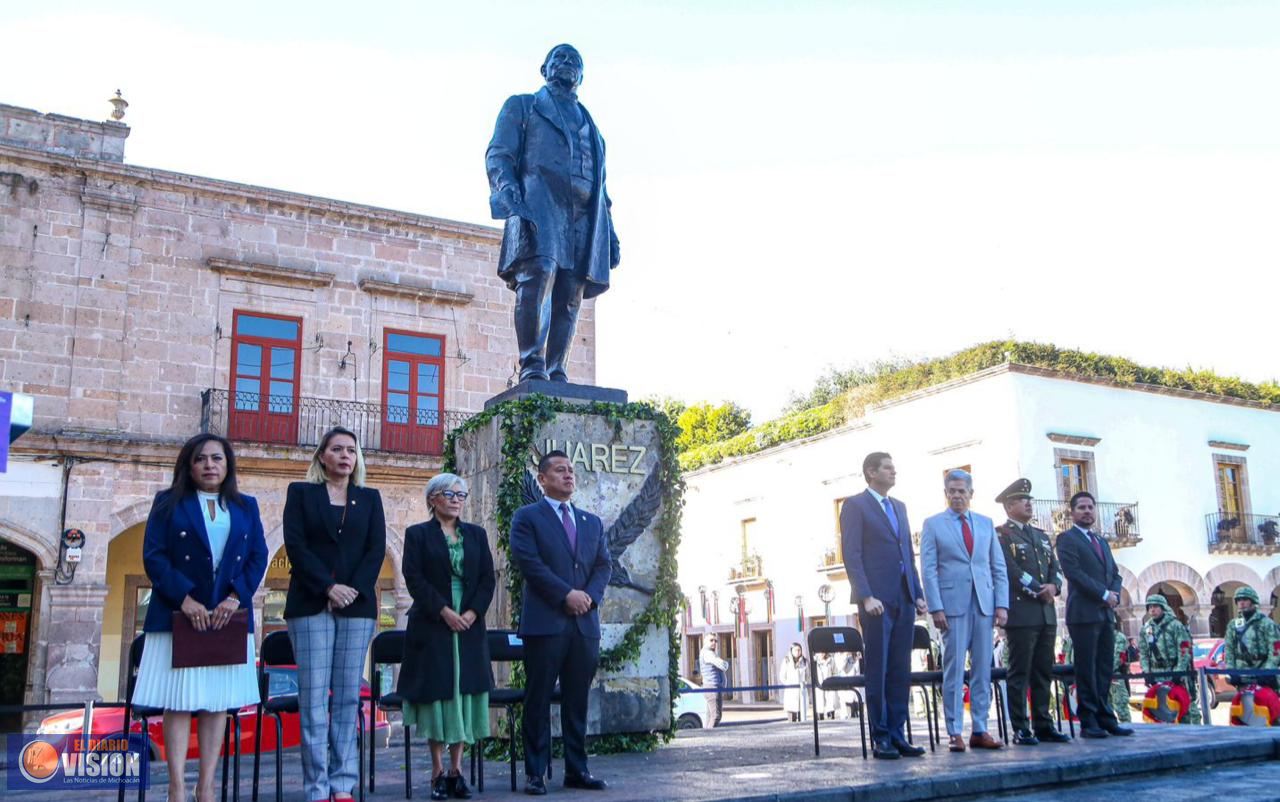 Encabeza Torres Piña conmemoración del Natalicio de Benito Juárez