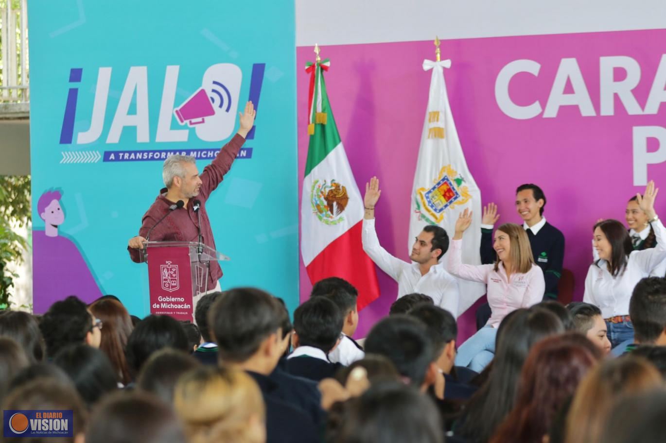 Asiste Bedolla a Caravana Integral de la Juventud en Morelia