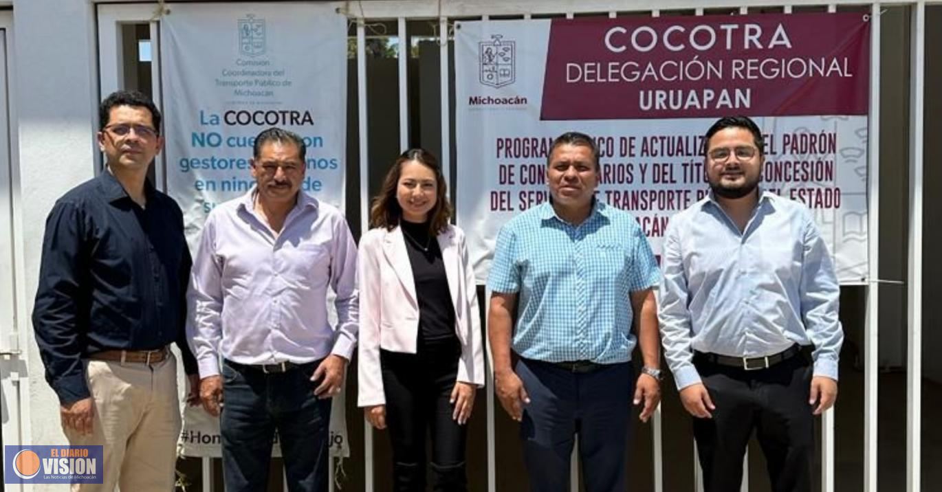 Avanza Cocotra con programa de actualización de concesiones del transporte