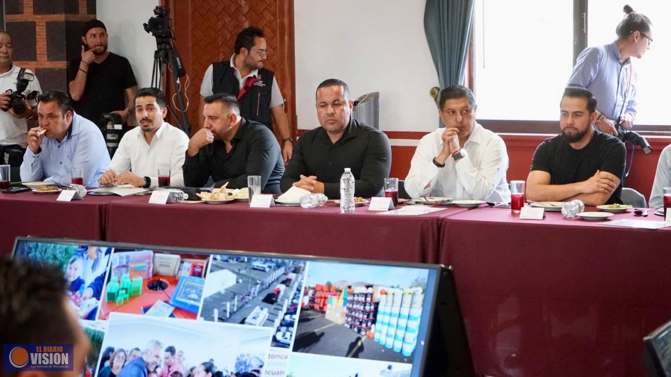 Nacho Campos resalta visión municipalista de Alfredo Ramírez Bedolla