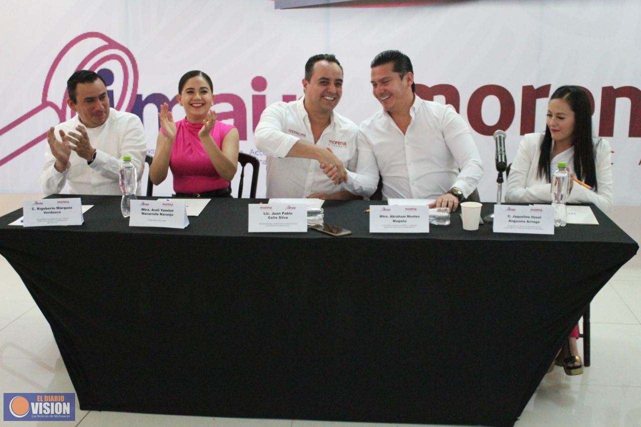 Morena Michoacán e IMAIP firman convenio para capacitación en transparencia