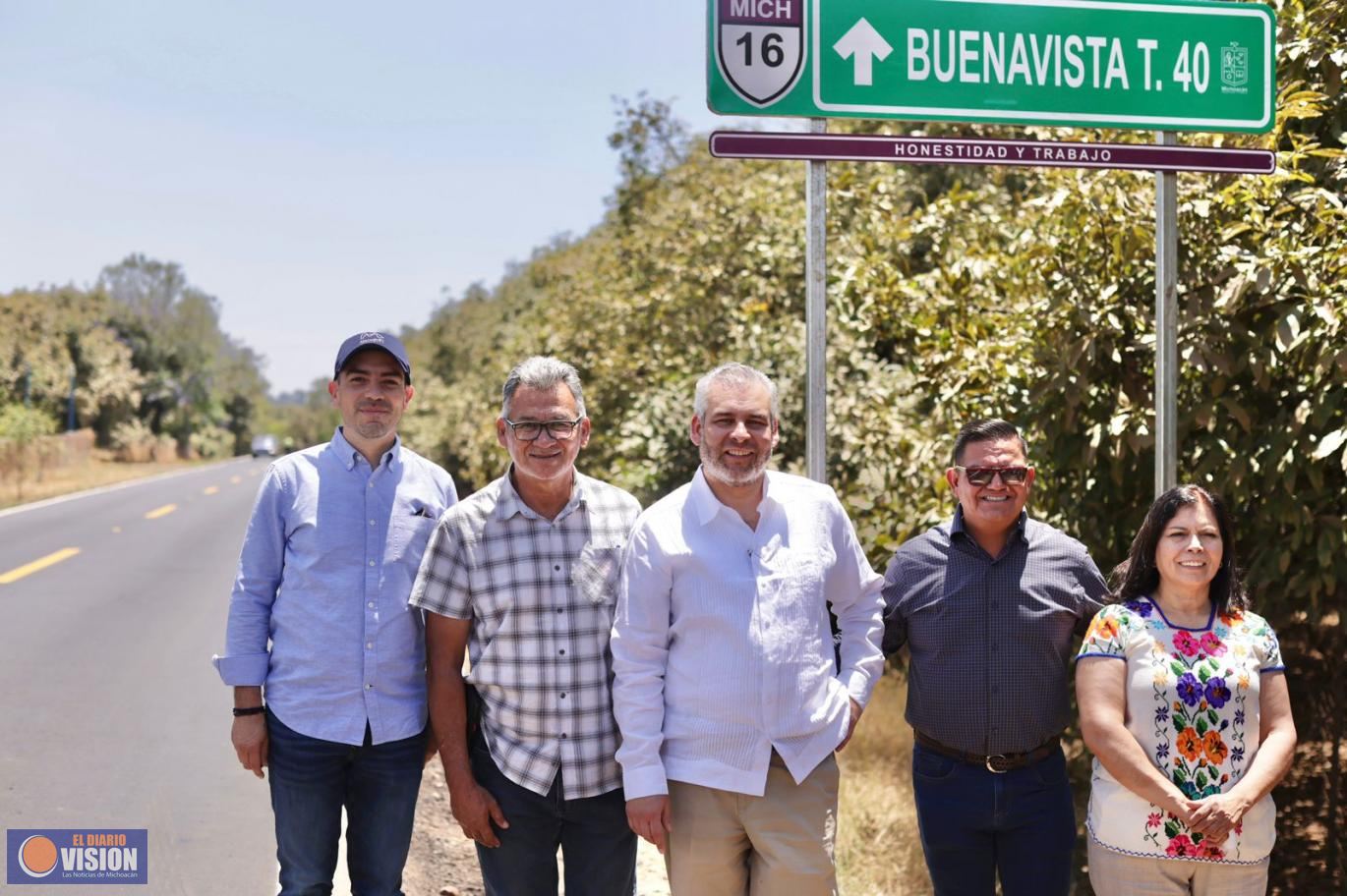 Rehabilitación de camino Peribán-Buenavista al 90%