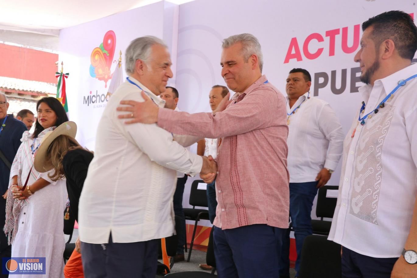 Bedolla y Torruco actualizan nombramiento a los 9 Pueblos Mágicos de Michoacán