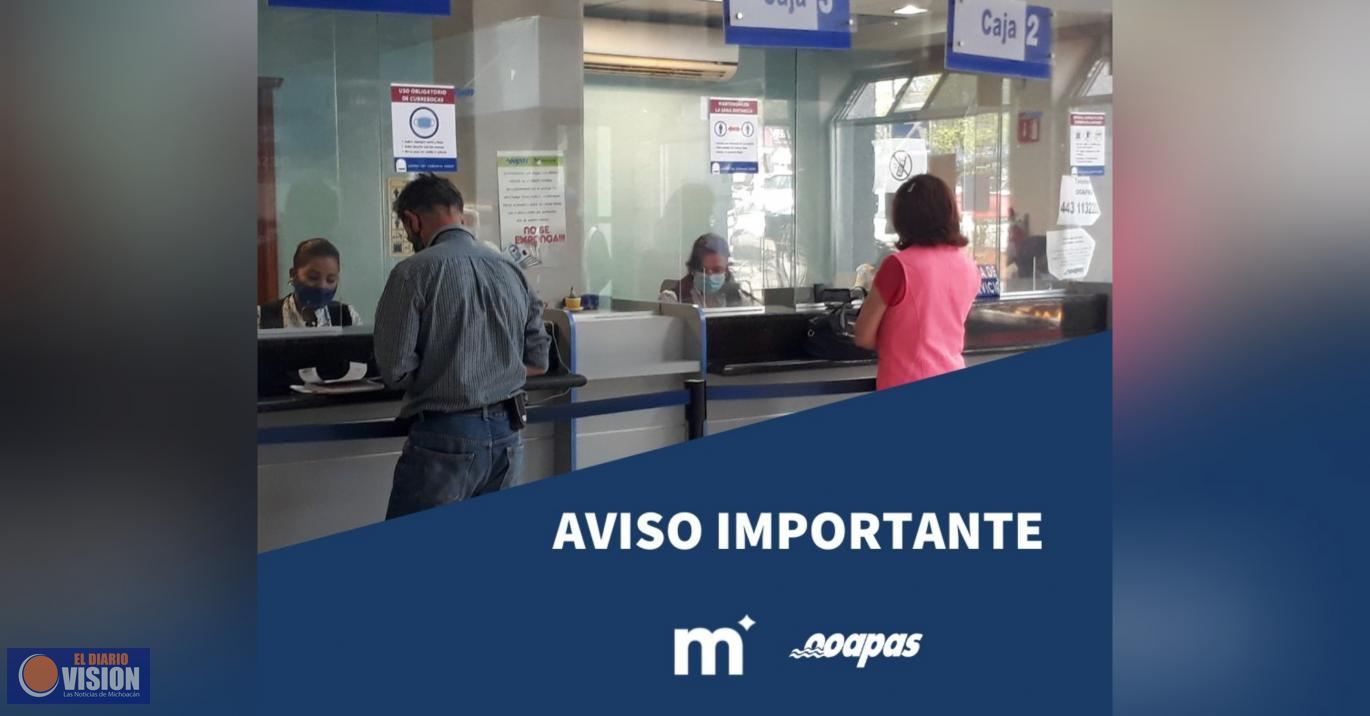 Aviso OOAPAS por asueto oficial del lunes 1° de mayo