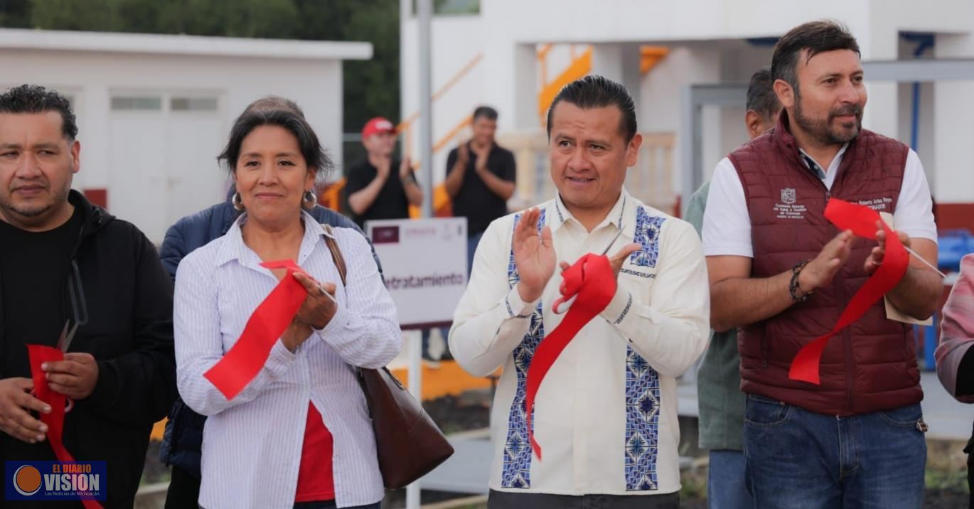 Inaugura Torres Piña planta tratadora en Cherán; la más equipada de Michoacán