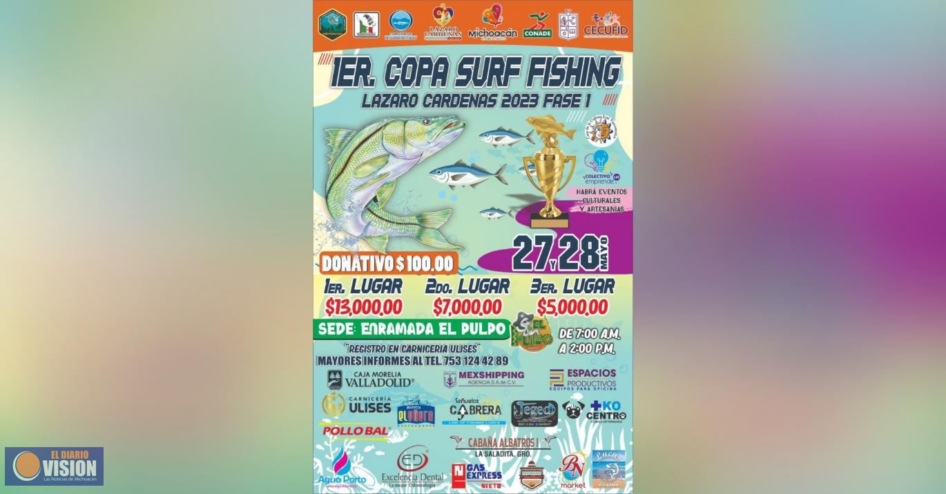 Invita Compesca a participar en la Copa Surf Fishing en Lázaro Cárdenas