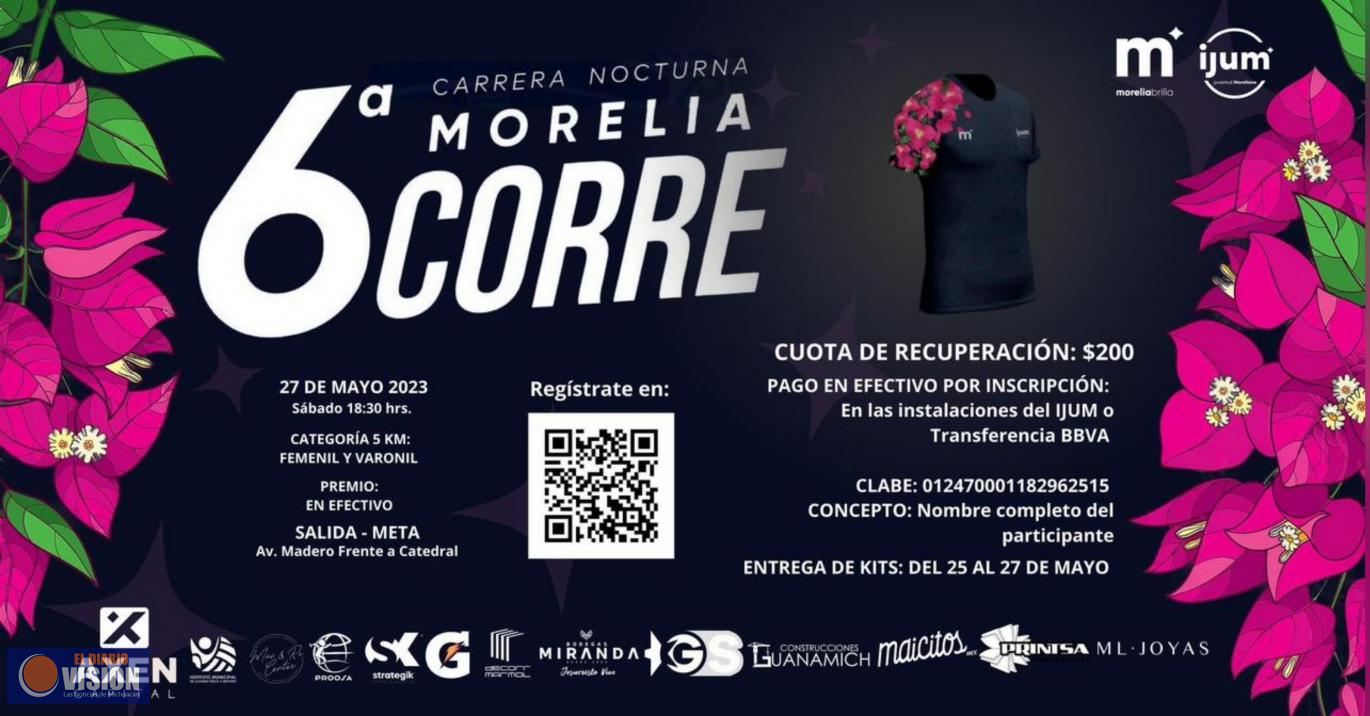 *JUM invita a la 6ta Carrera Nocturna: Morelia Corre