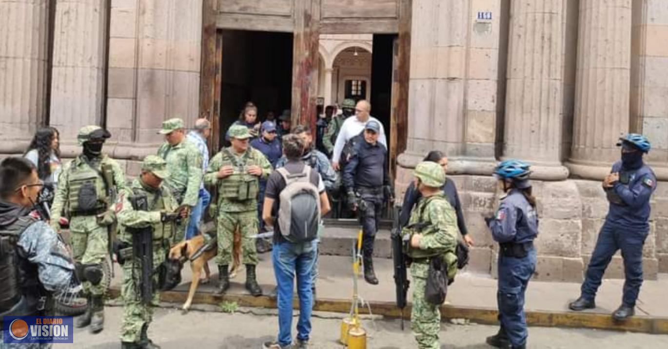 Fuerte operativo Antidrogas en la Prepa 2 de la Universidad Michoacana