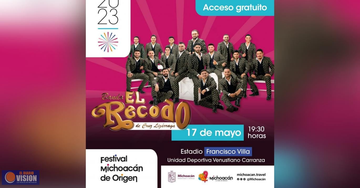 Banda El Recodo cierra ciclo de conciertos en el Festival Michoacán de Origen