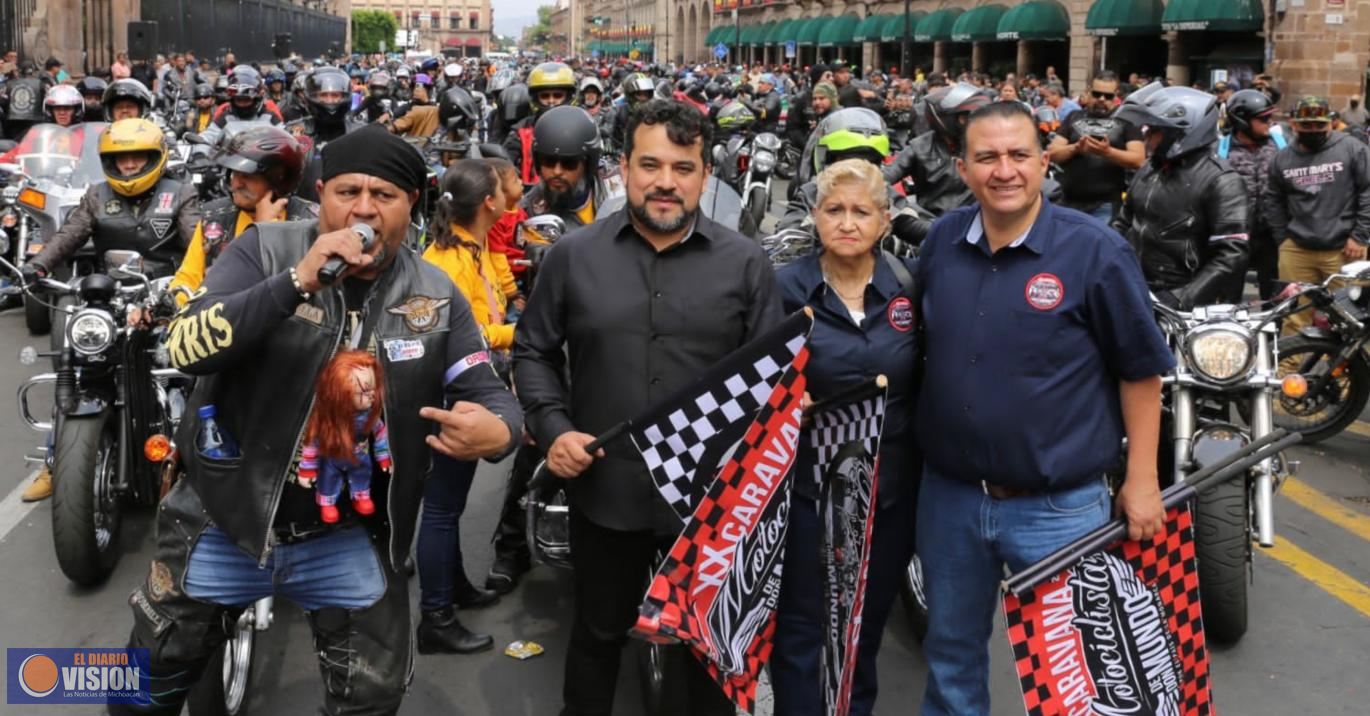 Coordinación de Comunicación reconoce a Caravana Motociclista de Don Mundo para promover a Michoacán