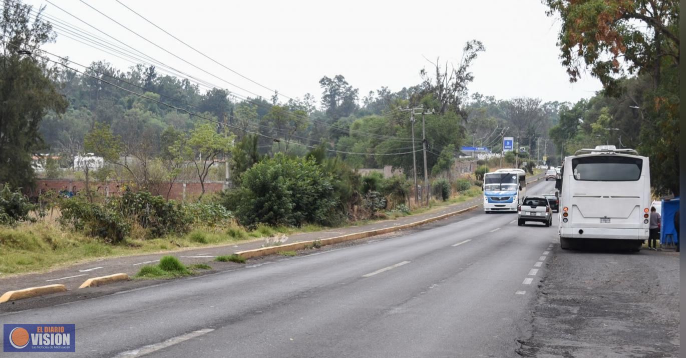 Mejora del camino Cointzio-La Huerta beneficiará a más de 2 mil automovilistas al día