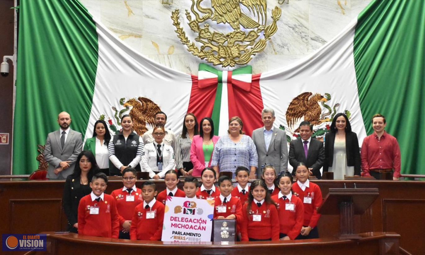 Niñas y niños parlamentarios engrandecen el buen nombre de Michoacán: 75 Legislatura