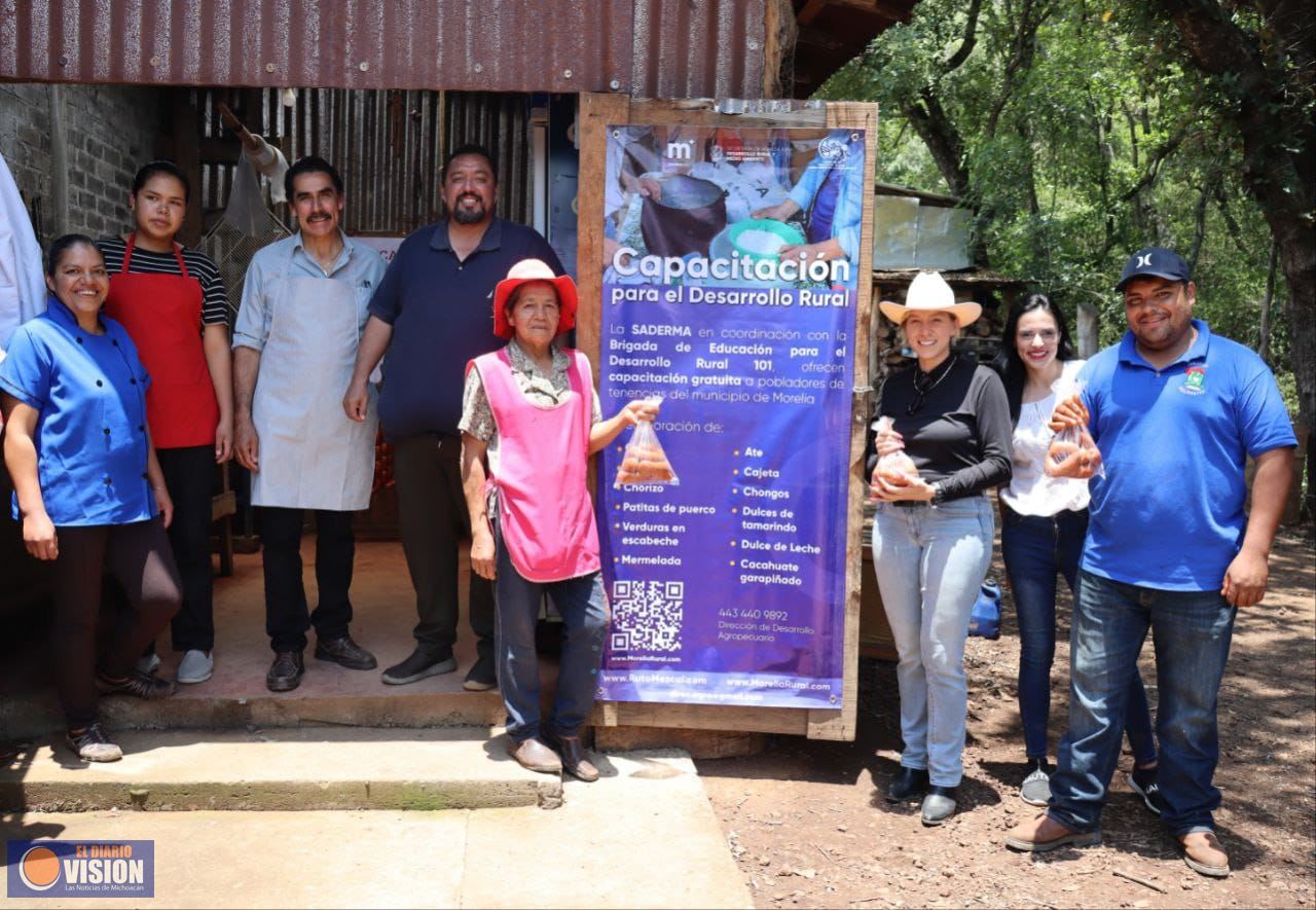 Gobierno de Morelia lleva capacitaciones gratuitas a las tenencias para el desarrollo rural