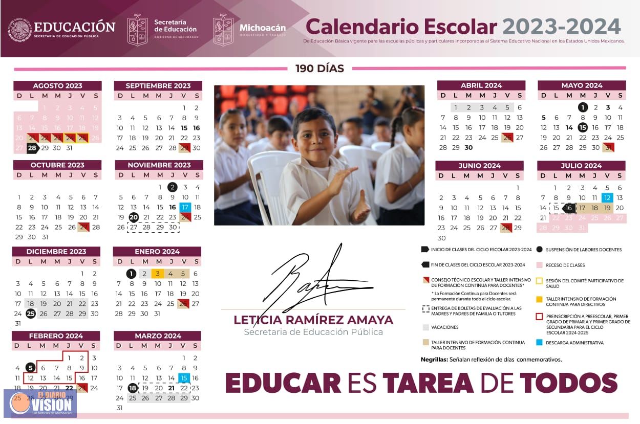 Ya hay calendario oficial para el ciclo escolar 2023-2024: SEE