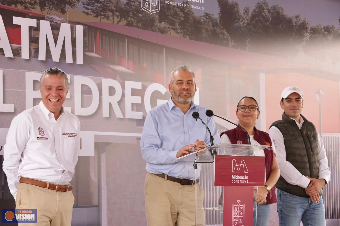 Arranca Bedolla construcción de nuevo plantel del Icatmi en Villas del Pedregal