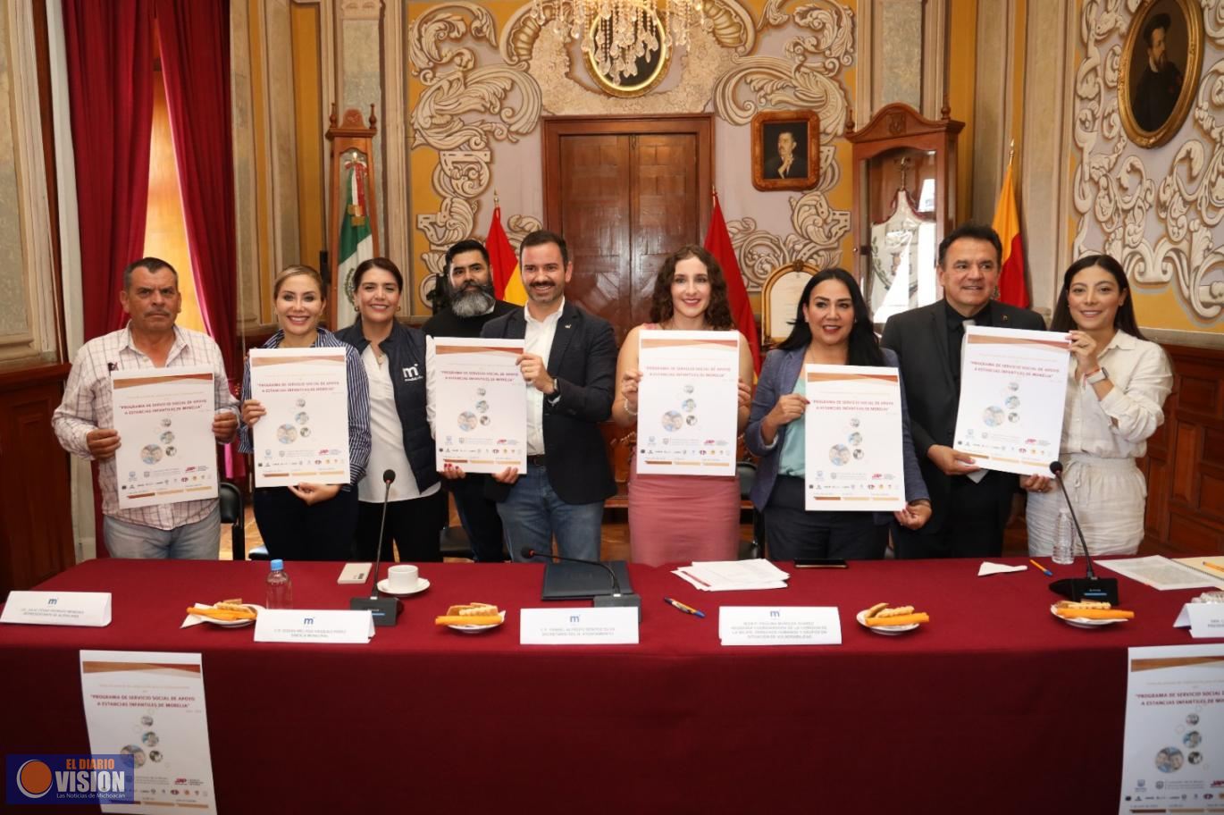 Firma Ayuntamiento convenio de servicio social para apoyar a estancias infantiles