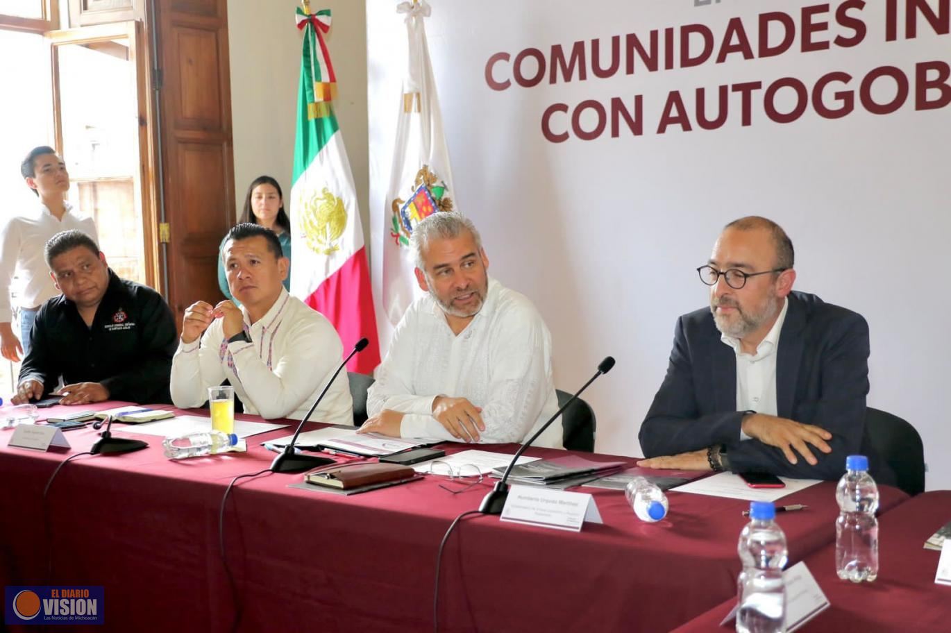 *Refrenda Bedolla trabajo coordinado a comunidades con autogobierno