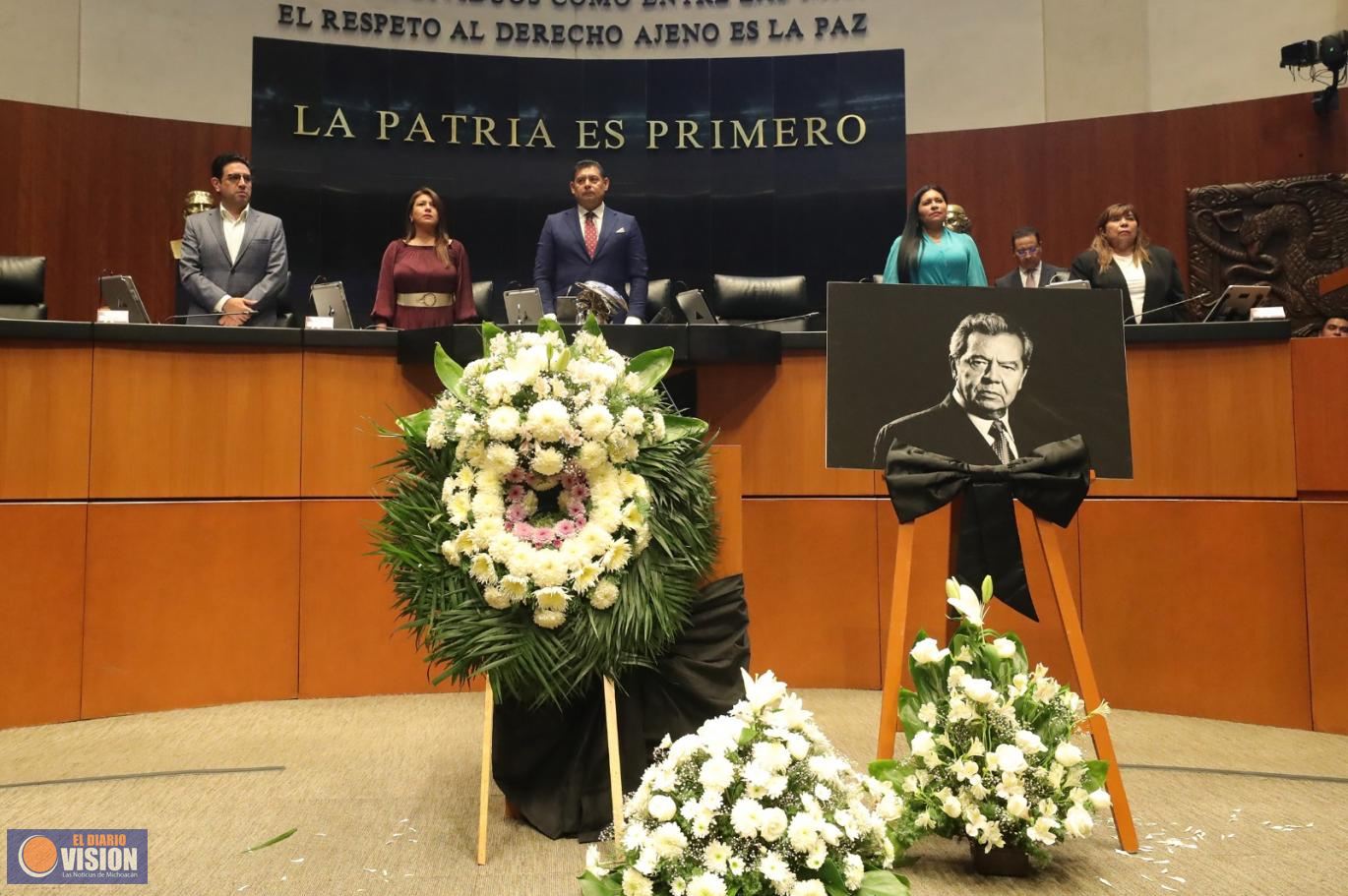 Comisión Permanente rindió homenaje luctuoso en memoria de Porfirio Muñoz Ledo