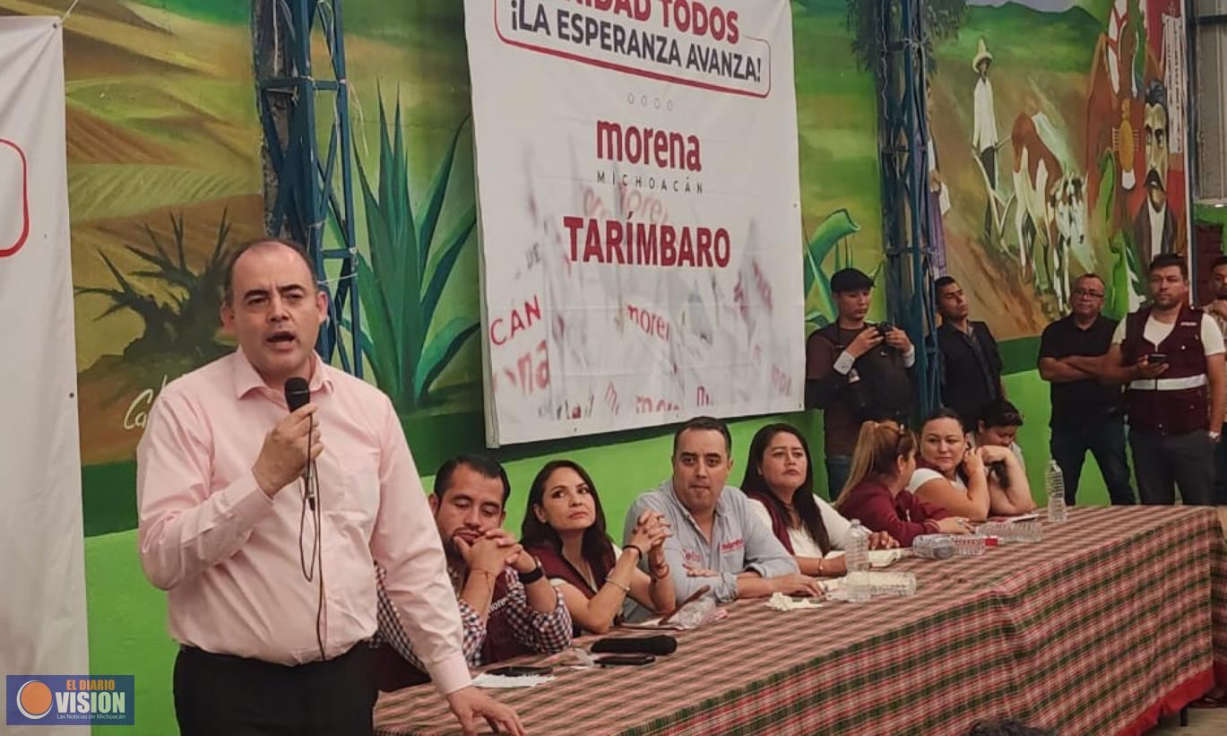 Destaca Balta Gaona mensaje de unidad junto a Morena y el partido Verde en Tarímbaro