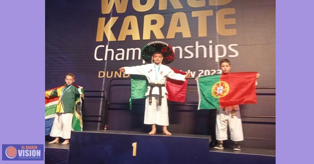 Conquista Christopher Ángeles medalla de oro en Campeonato Mundial de Karate