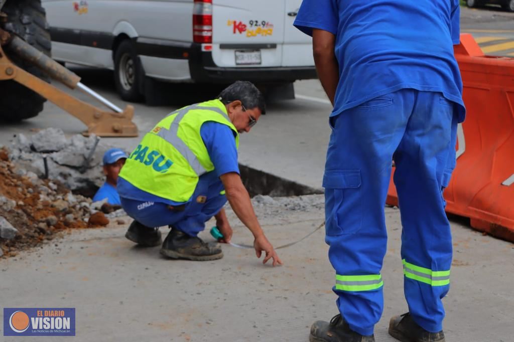 Atiende CAPASU taponamiento del colector La Quinta