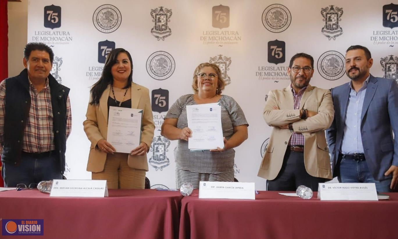 Firma Congreso de Michoacán convenio de colaboración con SESEA en materia de declaración fiscal