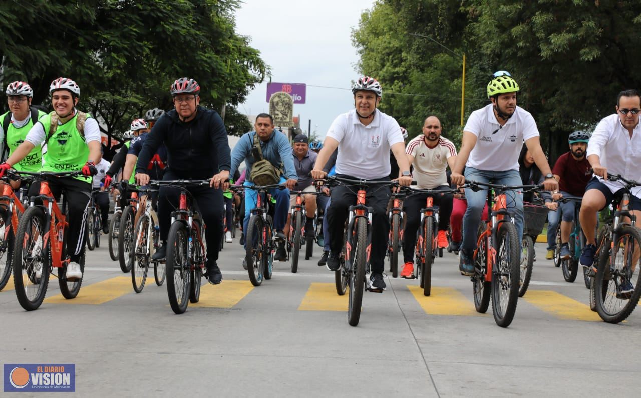 Nacho Campos encabeza Rodada en Bici Contra las Adicciones