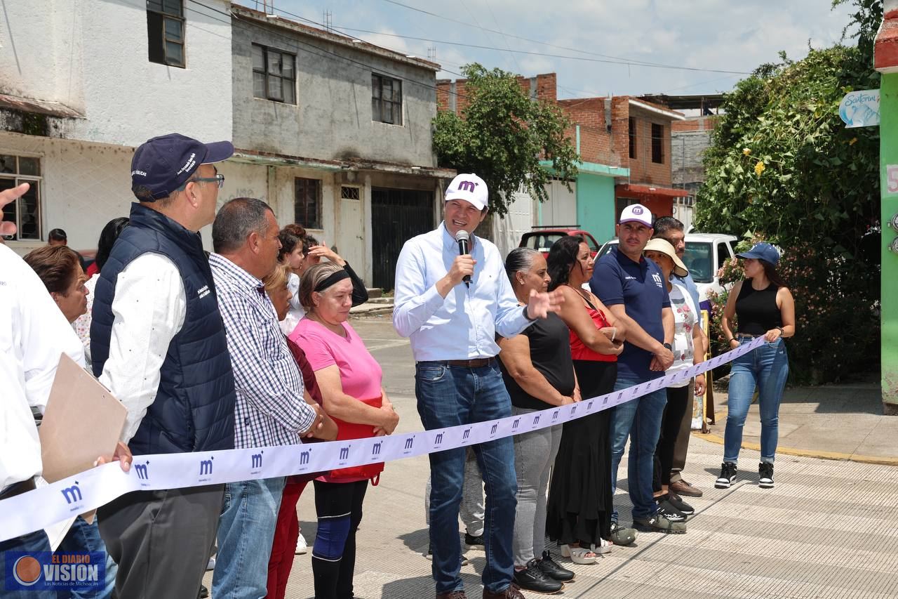 Con obra de pavimentación, mejora Gobierno Muncipal la conectividad al Poniente de Morelia