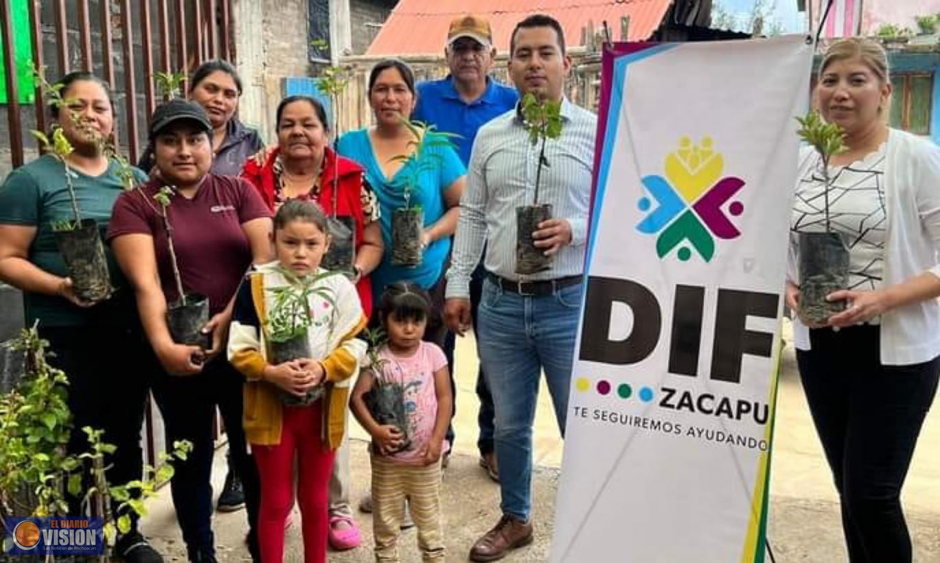 SDIF Zacapu realiza promoción de huertos de traspatio en la comunidad del Coyolote