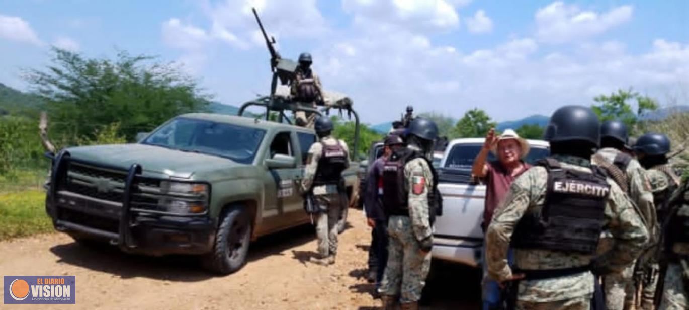 Seguridad en La Ruana, bajo control de fuerzas federales y estatales de seguridad