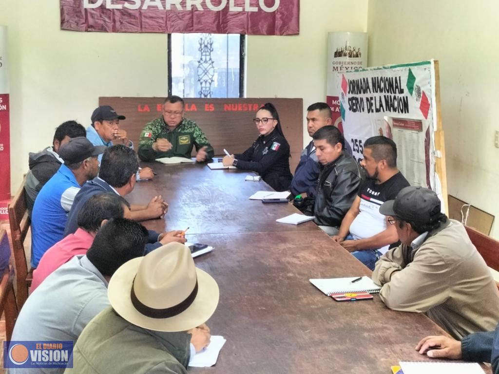 Trabajo conjunto para fortalecer seguridad en Capacuaro: Gobierno Municipal