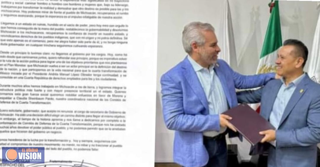 Carlos Torres Piña, renuncia a la Secretaría de Gobierno 