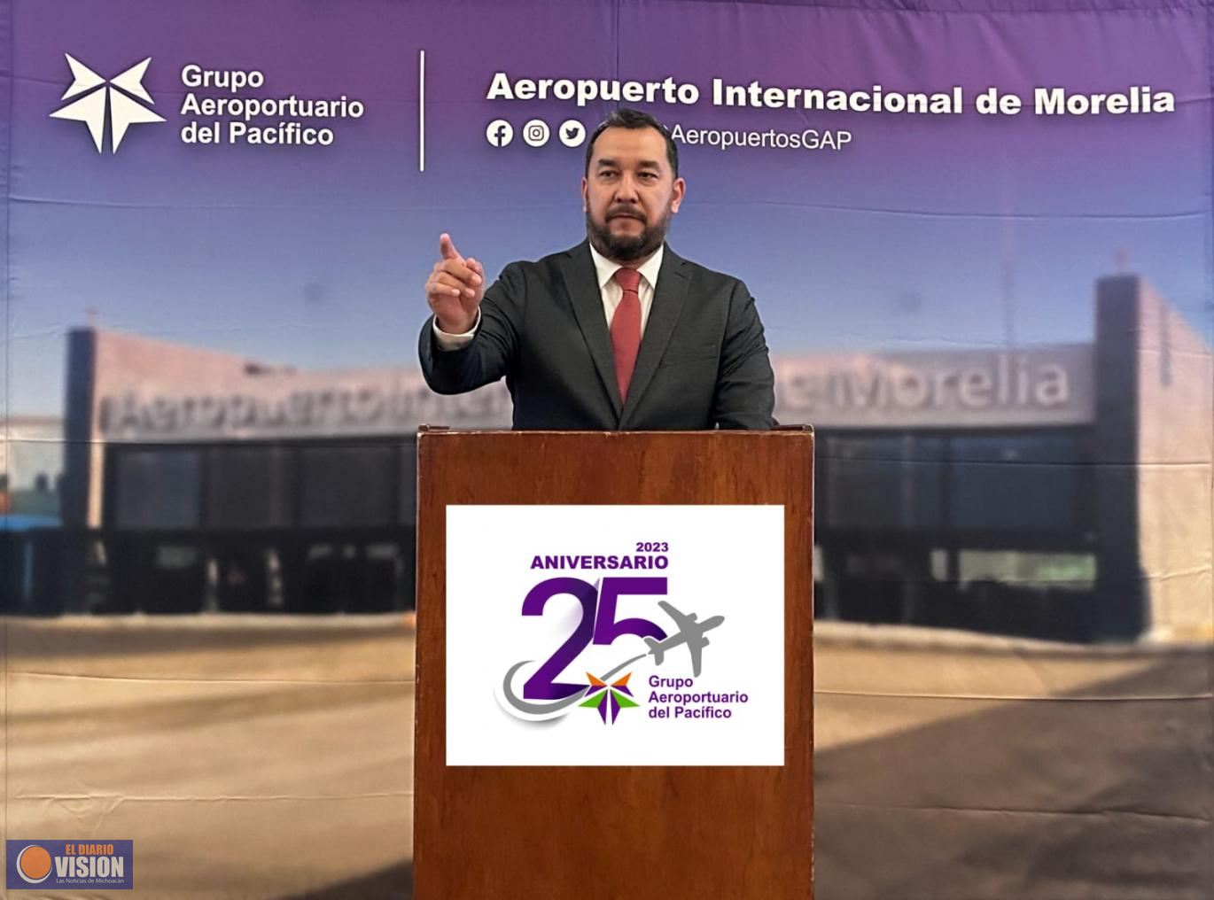 Aeropuerto de Morelia rompe récord en tráfico de pasajeros 