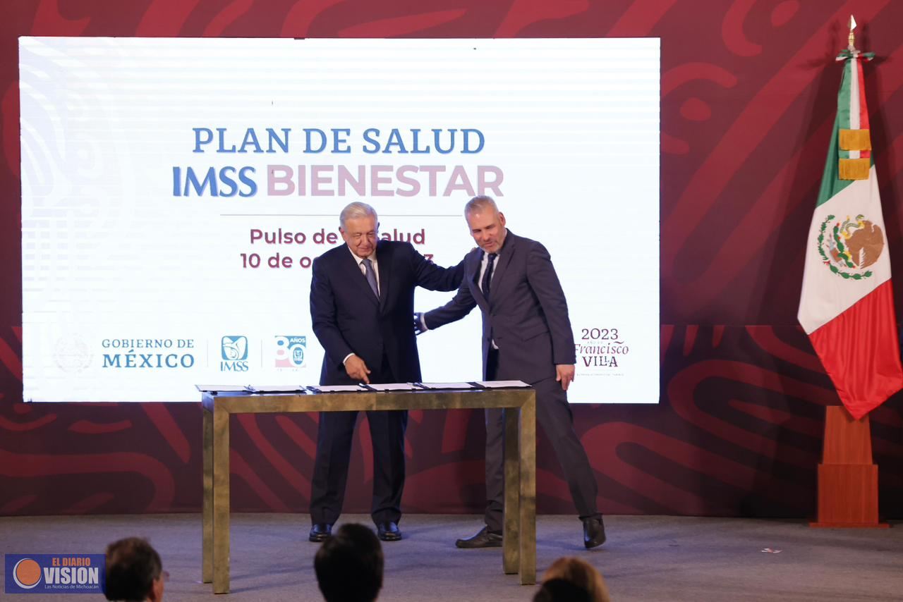 Firma Bedolla Acuerdo de Federalización del Sistema de Salud IMSS Bienestar