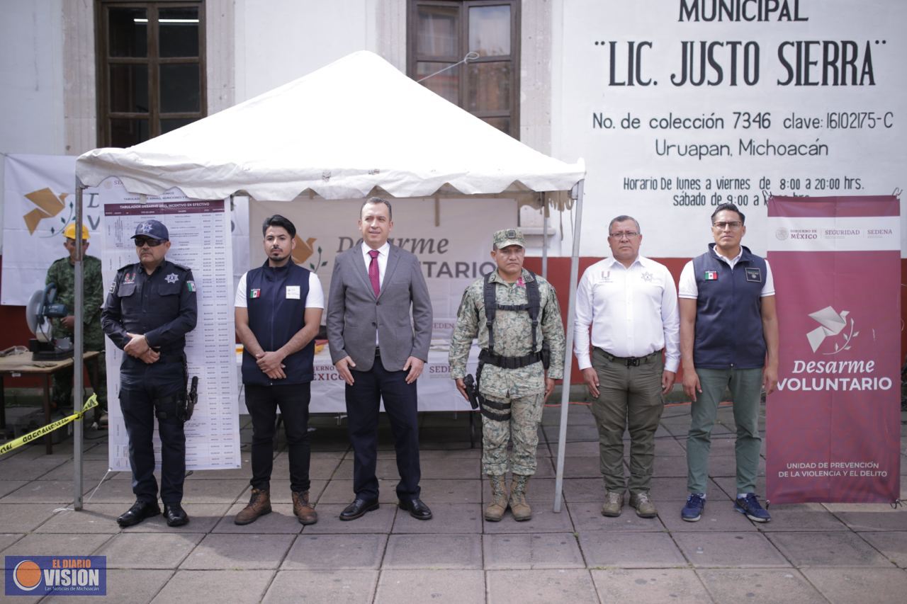 Arrancó la segunda Campaña de Canje de Armas Voluntario Uruapan 2023