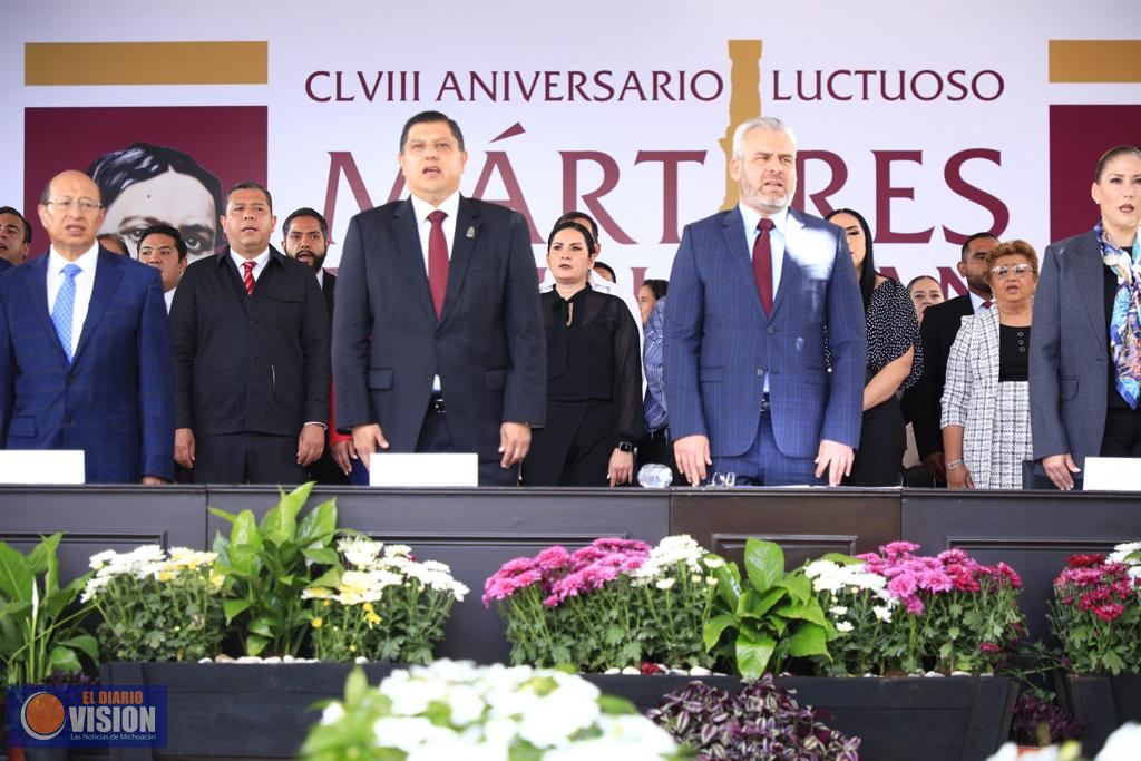 Conmemoran CLVIII aniversario luctuoso de los Mártires de Uruapan