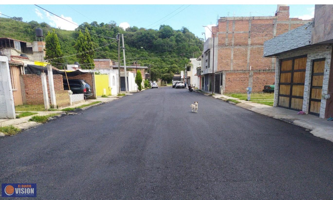 Rehabilita Gobierno de Zacapu, calle de colonia El Tombero