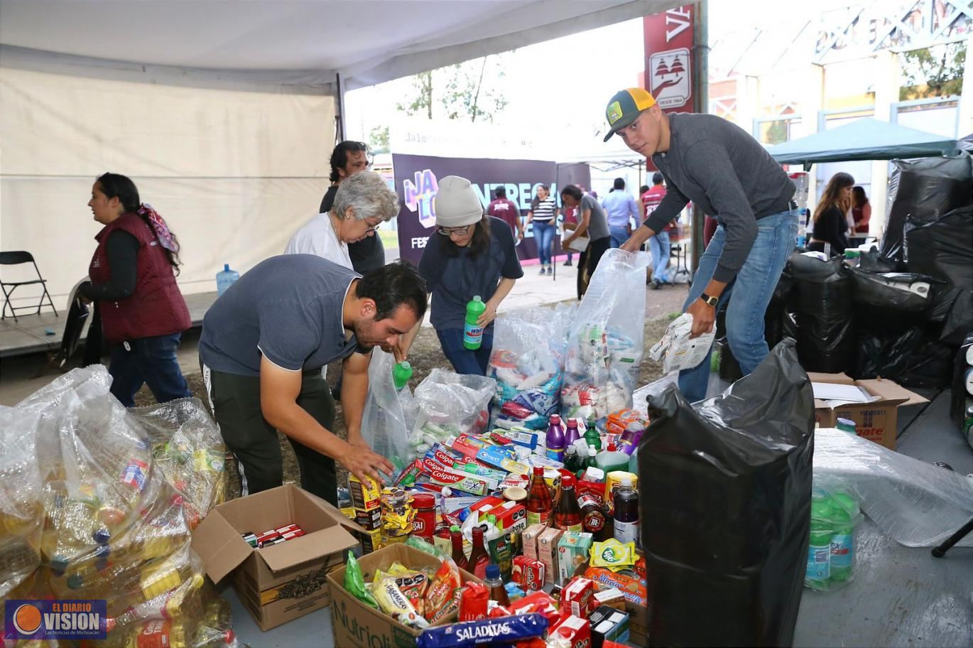 Michoacán se solidariza con afectados de Otis, víveres del Festival Jalo serán enviados a Guerrero