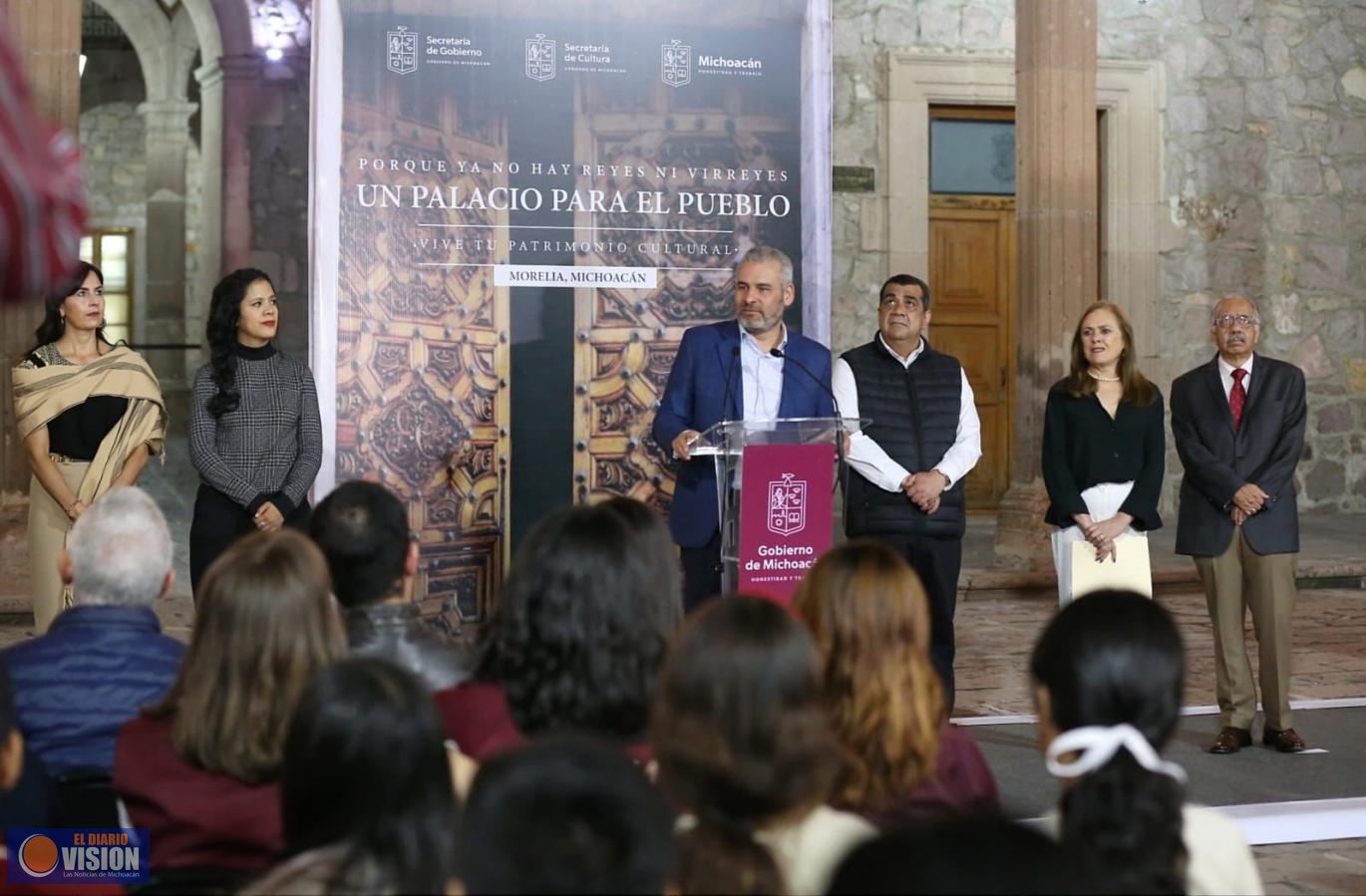 Bedolla reapertura Palacio de Gobierno para el pueblo