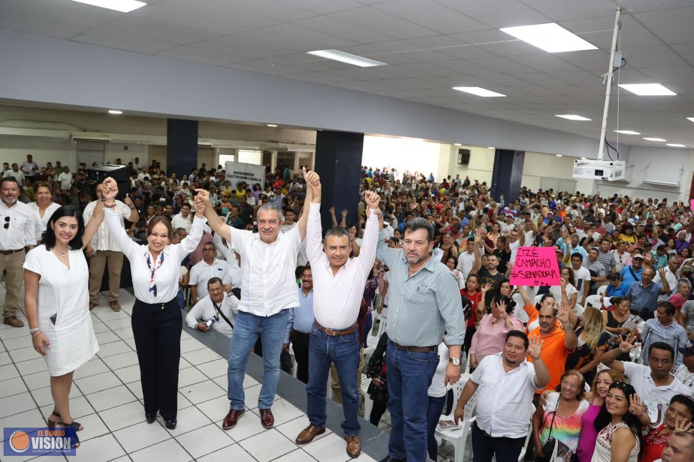 En Lázaro Cárdenas reconocen a Raúl Morón e Itzé Camacho como los únicos  que van a garantizar la 4T