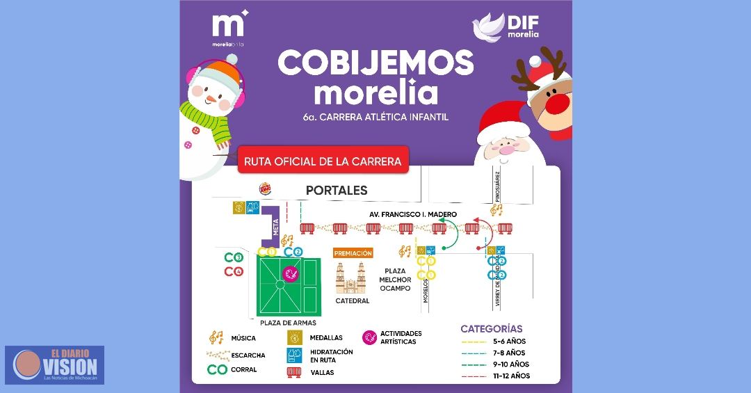 Niñas y niños correrán para llevar abrigo a todos los rincones de Morelia