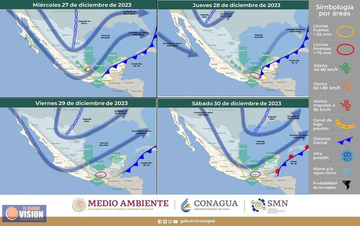 Lluvias fuertes y bajas temperaturas en las próximas horas, PC pide tomar precauciones