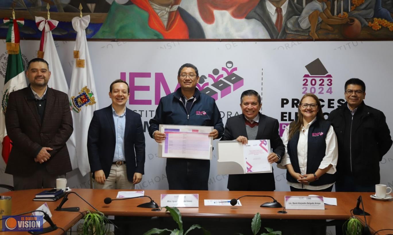 IEMich e INE firman Plan de Trabajo para la Promoción de la Participación Ciudadana